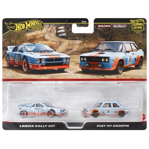 Hot Wheels Premium Car Culture 2 Pack Gulf Racing Lancia Rally 037 Dan Fiat 131 Abarth Shopee