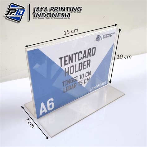 Jual TEMPAT Holder Akrilik Standing Tent Card Tempat QRIS Brosur