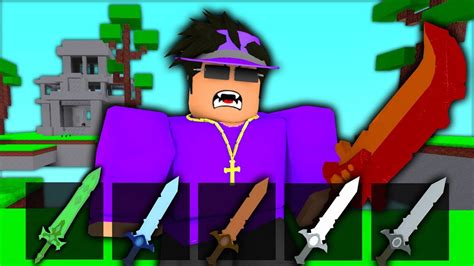 Win With All Swords Challenge Roblox Bedwars Youtube