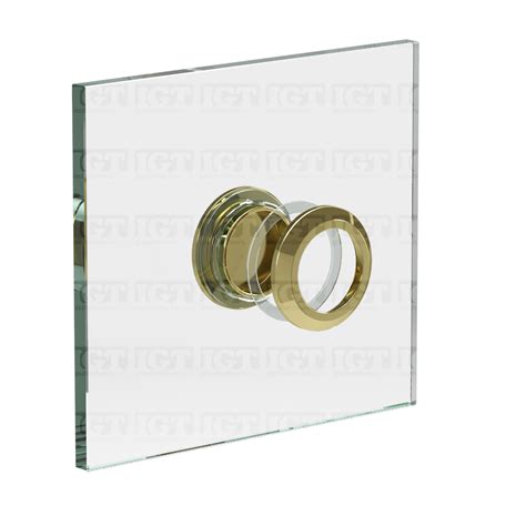 Finger Pull - Polished Brass Finish - IGT Glass Hardware