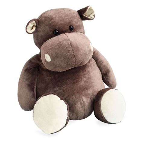 Histoire d ours Peluche géante Hippopotame Marron 60 cm