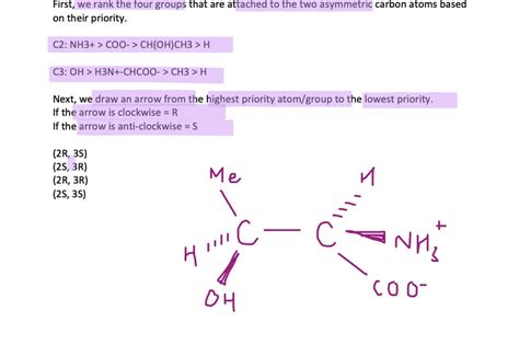 Solved Threonine An Amino Acid Has Four Stereoisomers The