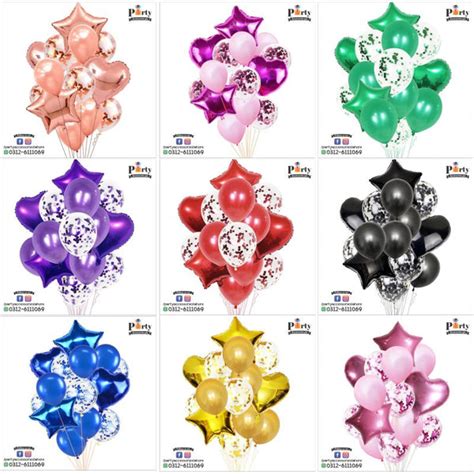 star heart shape foil balloons partyaccessoriespk