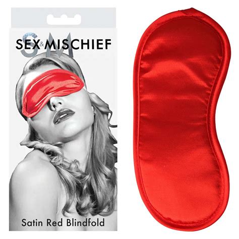 Sex Mischief Satin Blindfold Red Red Blindfold KINKII KLOSETT ADULT STORE CINEMA