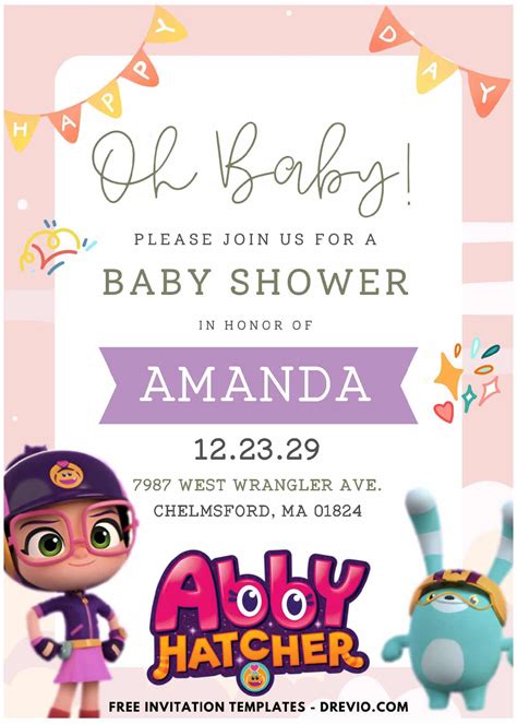 Free Pdf Invitation Cutesy Abby The Hatcher Birthday Invitation B