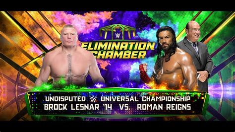 Omg Brock Lesnar Vs Roman Reigns Elimination Chamber Wwe K