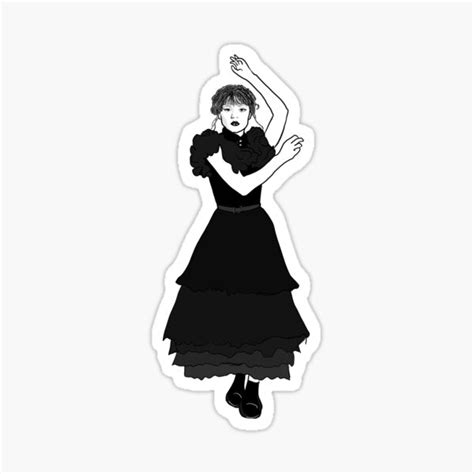 Wednesday Addams Dance Sticker For Sale By Robin M Willems Redbubble