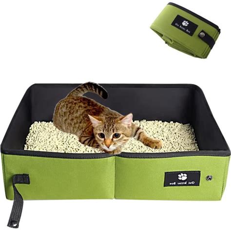 Litiere pour Chat Pliable Bac à Litière Portable pour Chat Doux