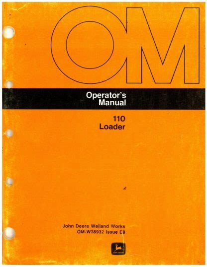 John Deere Loader Operators Manual