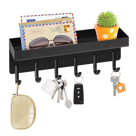 Visv Key Holder Wall Mount Frosted Black Stainless Steel