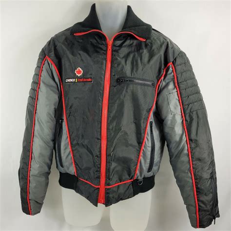 Choko Vintage Snowmobile Jacket Trail Breaker Black W Gem