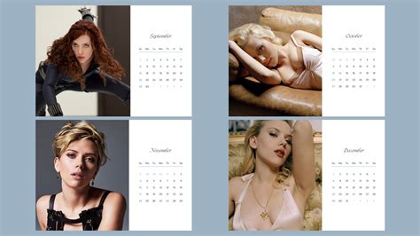 Scarlett Johansson Calendar Etsy