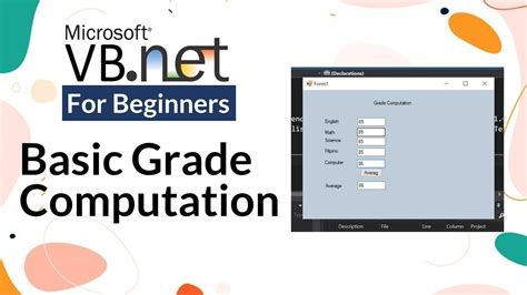 Basic Grade Computation Visual Basic Net For Beginners Youtube