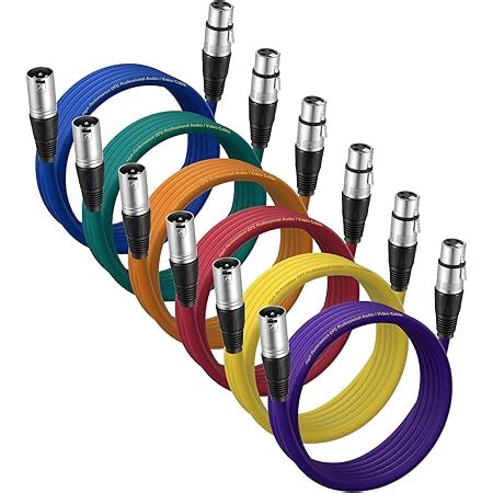 Amazon Disino Pack Multi Color Xlr Patch Cables Pin Balanced