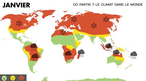 Où fait il beau en Janvier dans le Monde