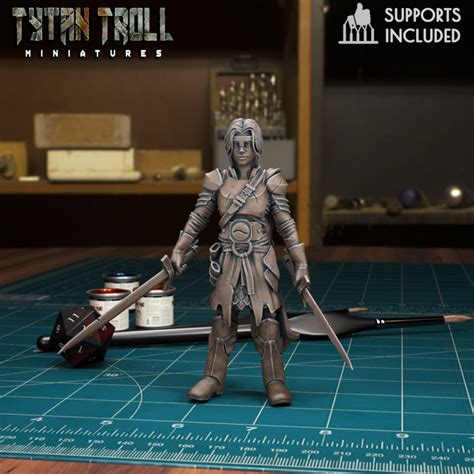 3D Printable DnD Heroes Fighters Bundle Pre Supported By TytanTroll