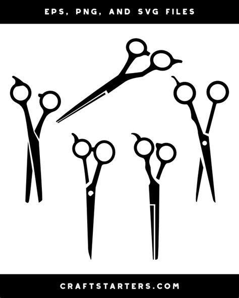 Barber Scissors Silhouette Clip Art