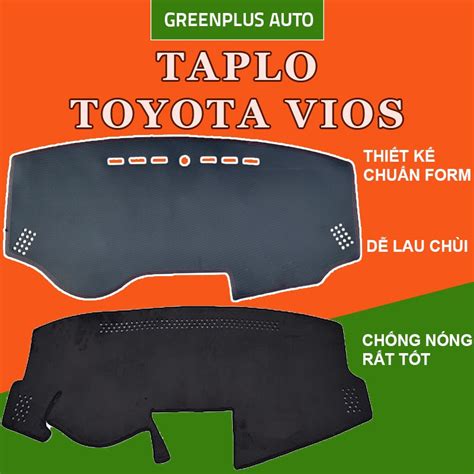 Thảm taplo VIOS bằng Da Cacbon hoặc nhung lông Cừu 3 lớp Shopee Việt Nam