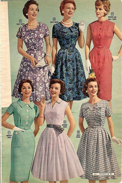 Montgomery Ward Summer 1959 Catalog Vestidos Anos 40 Moda Anos 60