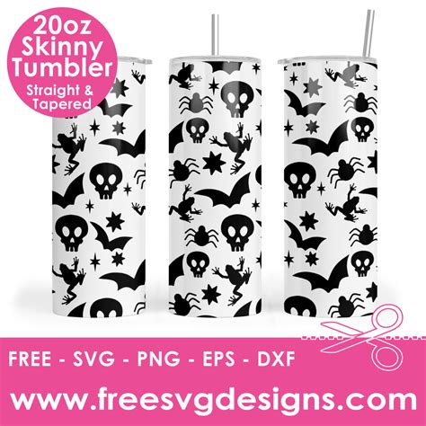 Halloween Tumbler 20oz Skinny SVG Files | freesvgdesigns.com