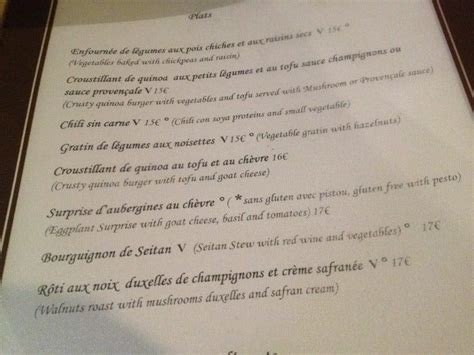 Menu At Le Potager Du Marais A Emporter Restaurant Paris