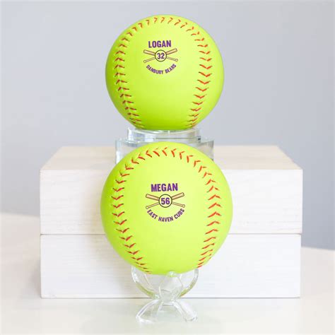 Personalized Softballs Custom Softballs Softball Trophies And Awards