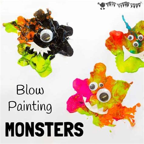 Blow Painting Monster Craft - Kids Craft Room