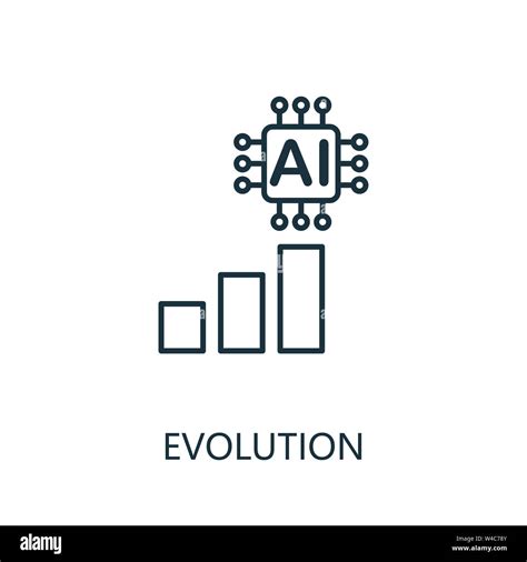 Evolution Thin Line Icon Creative Simple Design From Artificial Intelligence Icons Collection