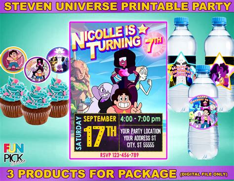 Steven Universe Printable Party Kit Steven Universe Party Etsy