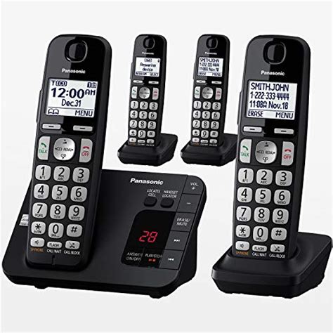 Top 10 Home Telephones 4 Handset Cordless System With Answering Machine ...