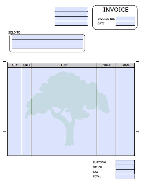 Lawn Care Invoices Invoice Template Ideas