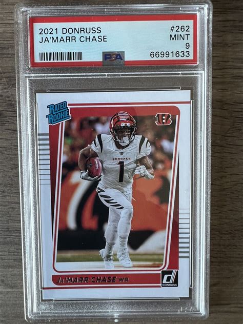 Donruss Ja Marr Chase Rc Rated Rookie Bengals Psa Mint Ebay