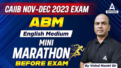 Caiib Nov Dec Exam Abm English Medium Mini Marathon Before