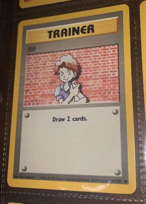 Pokemon Card Trainer Bill Base Set Ebay