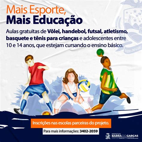 Conhe A O Mais Esporte Mais Educa O Projeto Que Leva Aulas