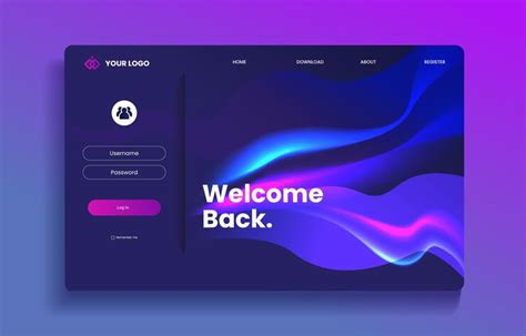 Premium Vector | Login page system abstract dark background template