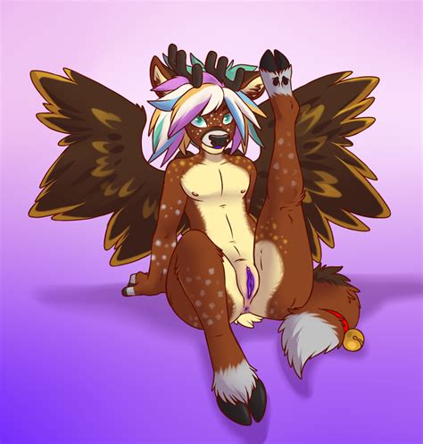 Rule 34 2015 Aggrobadger Anthro Antlers Anus Aven Fawn Cervine Deer Feathers Female Flat