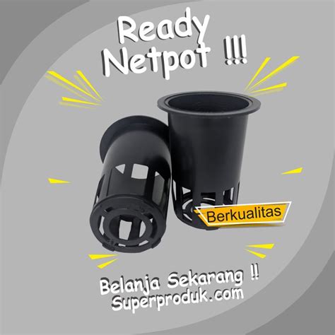 Netpot Hidroponik Hitam Net Pot 5cm Tinggi 7cm 1000pcs