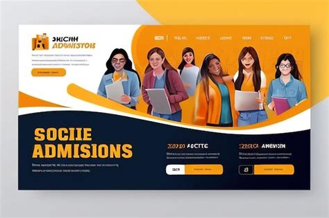 Premium Photo College Admissions Banner Social Media Template