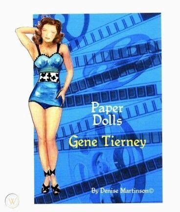 Gene Tierney Paper Doll By Denise Martinson Film Noir Paper Dolls