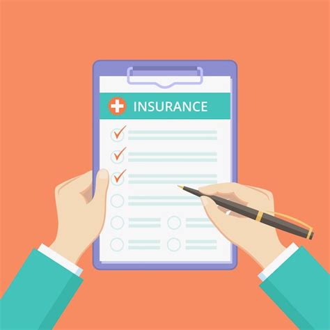 Premium Vector Health Insurance Policy On Clipboard