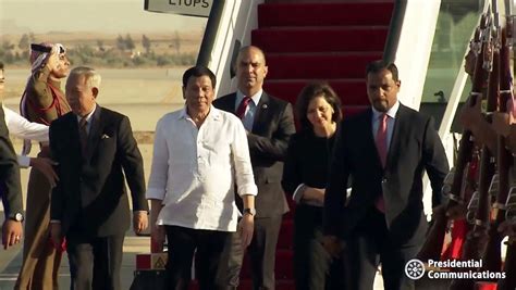 Duterte Arrives In Jordan Ptv News