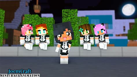 Aphmau Cute Maids Friends Crew Chicken Wings Meme Hero Tonight Dance Minecraft Animation