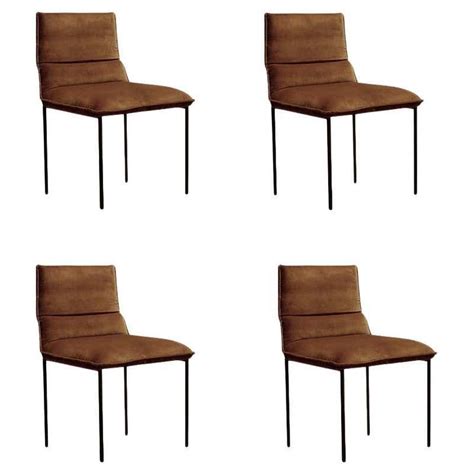 Set of 4 Italian Upholstered Parsons Living Room/Dining Chairs at 1stDibs