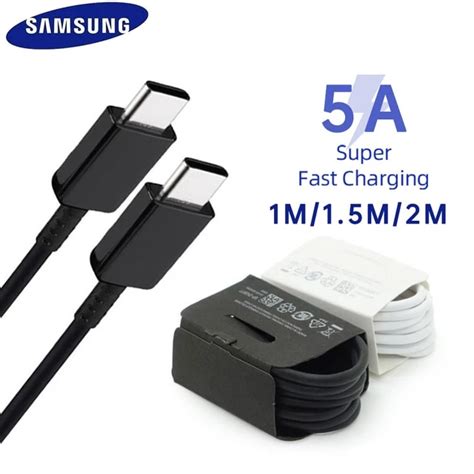 Samsung Cable Type C Original Pd Usb C To Usbc 25w Super Fast Charging 45w 5a Galaxy S23 S22 5g