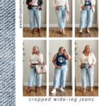 HOW TO STYLE PLUS SIZE CROPPED WIDE LEG JEANS SIX WAYS Dimplesonmywhat