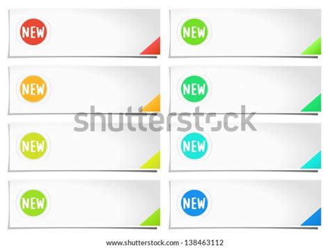 Colorful Options Banner Template Vector Illustration Stock Vector