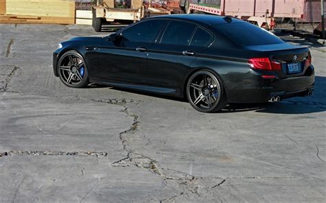 Download wallpapers BMW M5, F10, sedan, black BMW, Tuning M5 for ...