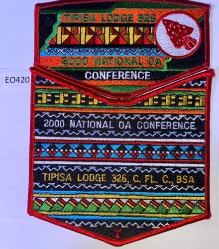 Boy Scout OA 326 Tipisa Lodge 2000 NOAC Flap Set EBay