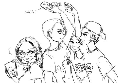 Quick, chaotic sketch of Mikey, John and their lovely editors because I ...